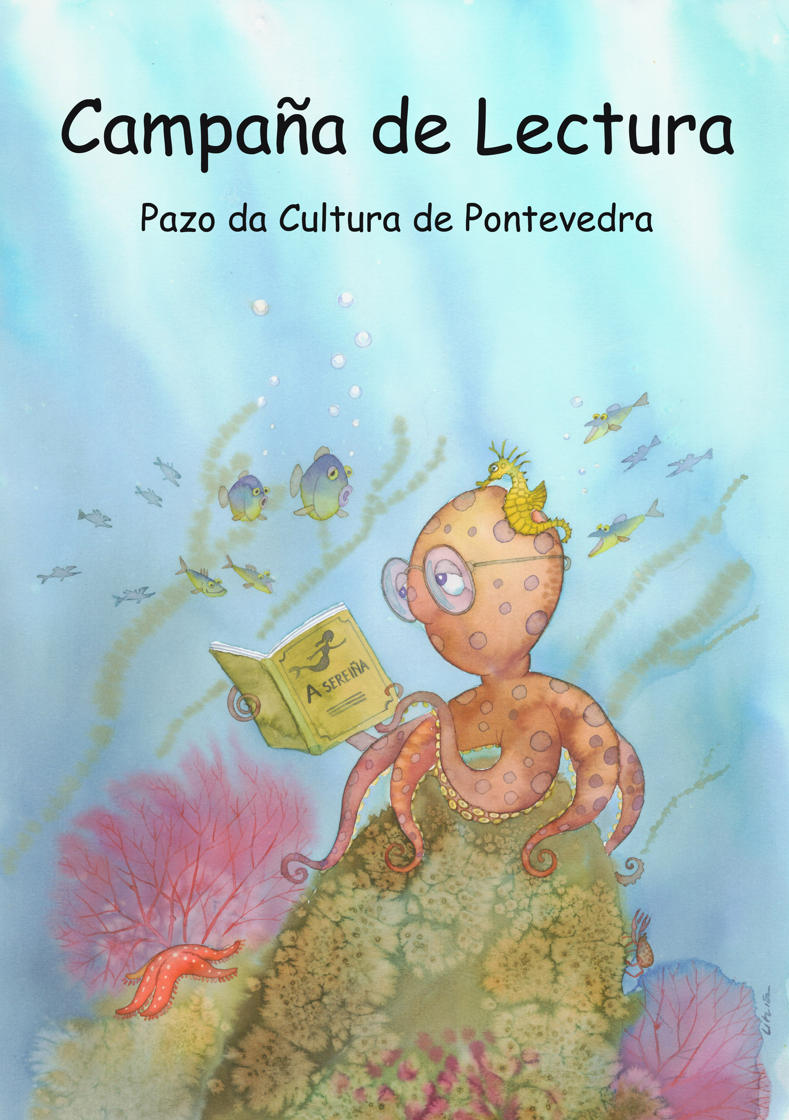 Cartel Campaña de Lectura · Pazo de Cultura de Pontevedra, 2010