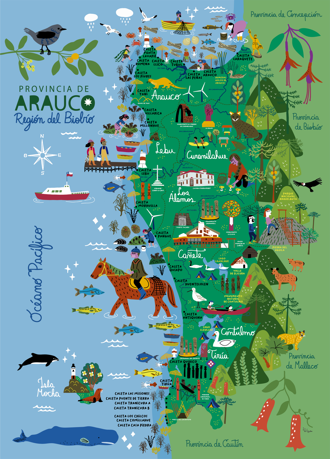 Mapa provincial Arauco · WWF Chile