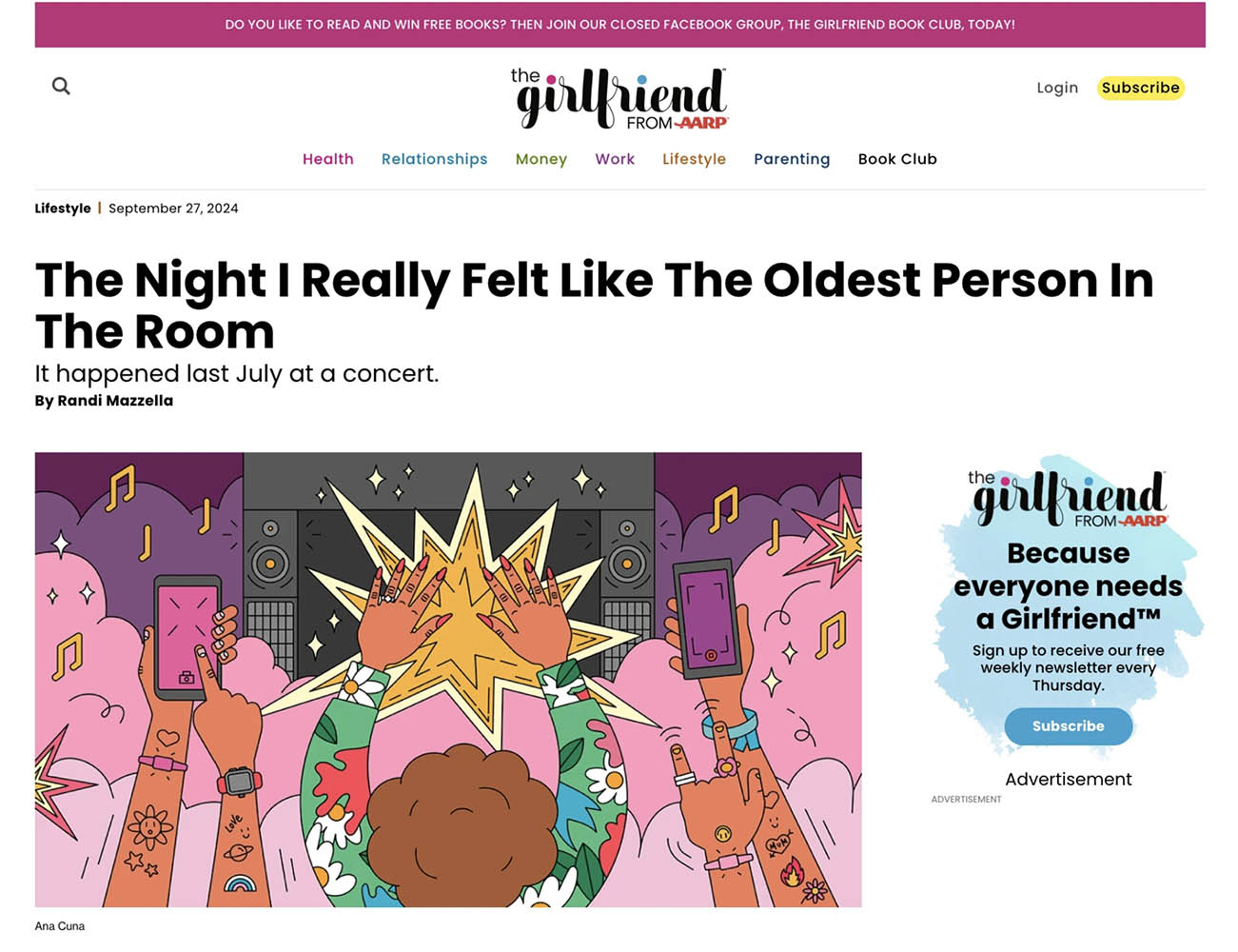 Ana cuna AARP Concert